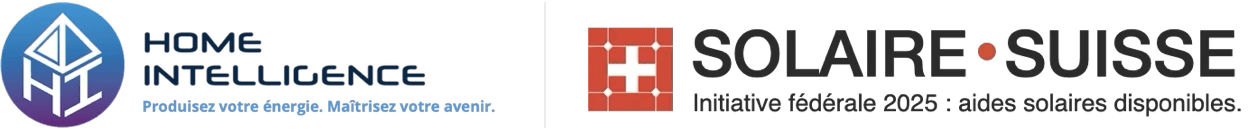 Hi-Solaire-Suisse Logo de l'entreprise Home Intelligence, spécialiste de la domotique, photovoltaïque et isolation en Suisse romande