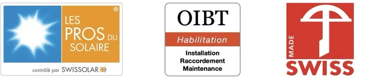 Certifications Les Pros du Solaire, OIBT, Swiss Made