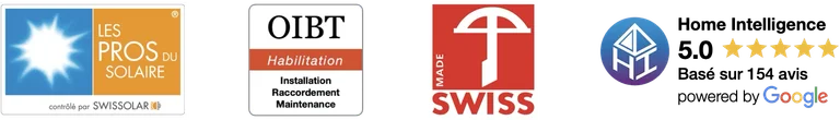 Certifications Les Pros du Solaire, OIBT, Swiss Made