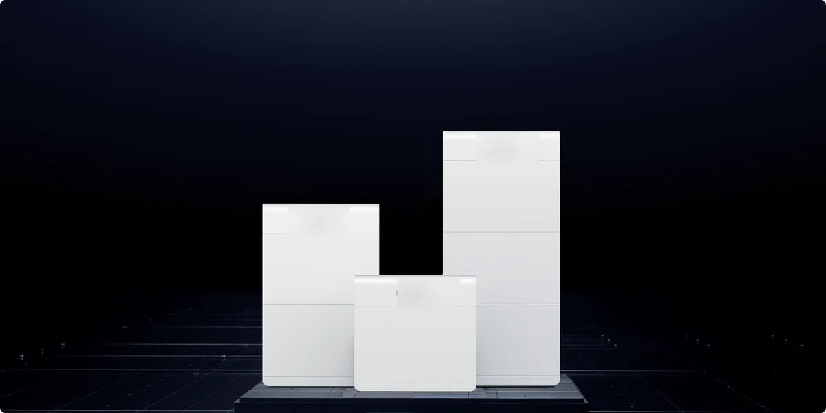 Trois batteries domestiques modulaires de capacités différentes
